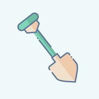 Icon Shovel. related to Mining symbol. doodle style. simple design editable. simple illustration vector