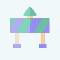 Icon Traffic Barrier. related to Mining symbol. flat style. simple design editable. simple illustration vector