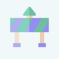 Icon Traffic Barrier. related to Mining symbol. flat style. simple design editable. simple illustration vector