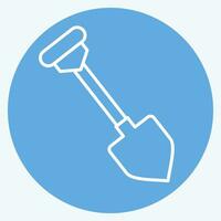 Icon Shovel. related to Mining symbol. blue eyes style. simple design editable. simple illustration vector