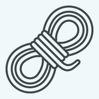 Icon Rope. related to Mining symbol. line style. simple design editable. simple illustration vector