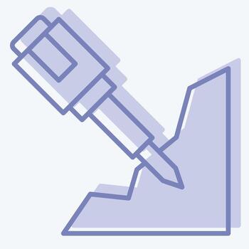 Icon Jackhammer. related to Mining symbol. two tone style. simple design editable. simple illustration vector