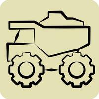 Icon Truck. related to Mining symbol. hand drawn style. simple design editable. simple illustration vector