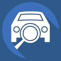 Icon Diagnostic. related to Car ,Automotive symbol. long shadow style. simple design editable. simple illustration vector