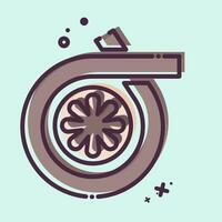 Icon Turbine. related to Car ,Automotive symbol. MBE style. simple design editable. simple illustration vector