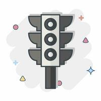 Icon Road Traffic. related to Car ,Automotive symbol. comic style. simple design editable. simple illustration vector