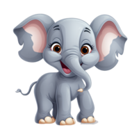 elefante desenho animado estilo ai generativo png