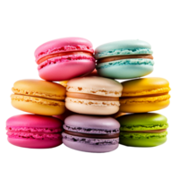 bunt Macarons Kuchen oder Makronen ai generativ png