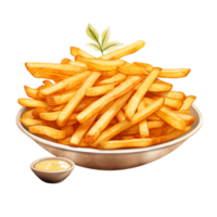 patata francés papas fritas ai generativo png