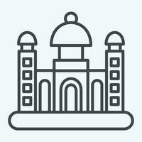 Icon Dhaka. related to Capital symbol. line style. simple design editable. simple illustration vector