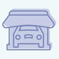 Icon Shop. related to Car ,Automotive symbol. two tone style. simple design editable. simple illustration vector