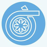 Icon Turbine. related to Car ,Automotive symbol. blue eyes style. simple design editable. simple illustration vector