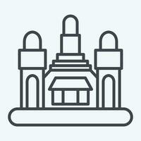 Icon Bangkok. related to Capital symbol. line style. simple design editable. simple illustration vector