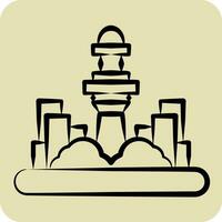 Icon Kuala Lumpur. related to Capital symbol. hand drawn style. simple design editable. simple illustration vector