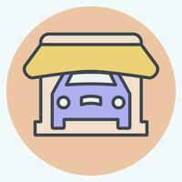 Icon Shop. related to Car ,Automotive symbol. color mate style. simple design editable. simple illustration vector