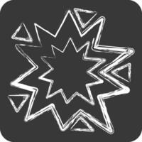 Icon Explosion. related to Mining symbol. chalk Style. simple design editable. simple illustration vector