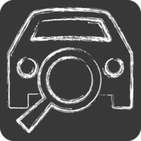icono diagnóstico. relacionado a coche ,automotor símbolo. tiza estilo. sencillo diseño editable. sencillo ilustración vector