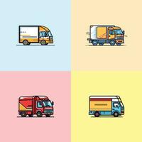 delivery truck vector clip art illustration