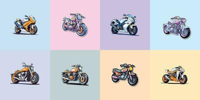 motorcycle vector clip art illustration