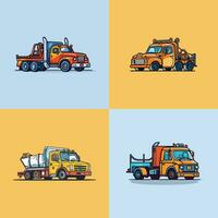 tow truck vector clip art illustration