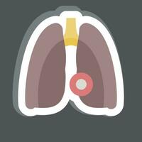 Sticker Lung Disease. related to Body Ache symbol. simple design editable. simple illustration vector