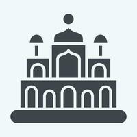 icono nuevo Delhi. relacionado a capital símbolo. glifo estilo. sencillo diseño editable. sencillo ilustración vector