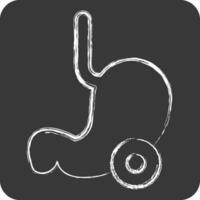 Icon Stomach. related to Body Ache symbol. chalk Style. simple design editable. simple illustration vector