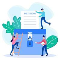 Illustration vector graphic cartoon character of petition