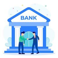 Illustration vector graphic cartoon character of bank