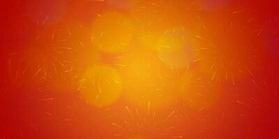 Vector illustration of fireworks on orange background. Fireworks background. Happy Diwali celebration firecrackers on abstract background .