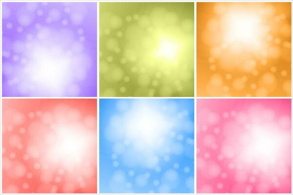 Set of abstract colorful backgrounds with bokeh effect.