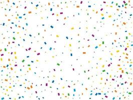 Christmas Rectangular Confetti. Light Rainbow glitter confetti background. Colored festive texture. vector