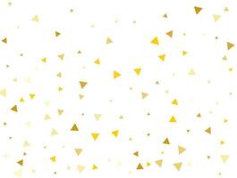Golden Triangular Confetti. Vector illustration