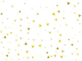 Golden Triangular Confetti. Vector illustration