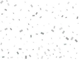 Modern Light silver Rectangular glitter confetti background. White festive texture vector