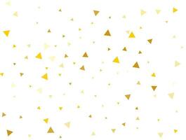 Golden Triangular Confetti. Vector illustration