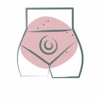 Icon Butt pain. related to Body Ache symbol. Color Spot Style. simple design editable. simple illustration vector