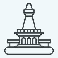 Icon Jakarta. related to Capital symbol. line style. simple design editable. simple illustration vector