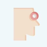 Icon Nose Pain. related to Body Ache symbol. flat style. simple design editable. simple illustration vector