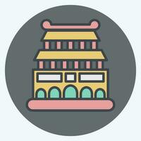 Icon Beijing. related to Capital symbol. color mate style. simple design editable. simple illustration vector