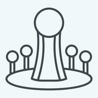 Icon Astana. related to Capital symbol. line style. simple design editable. simple illustration vector