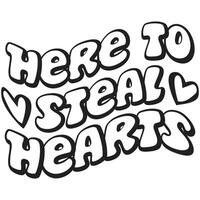 here to steal hearts vector