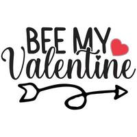 bee my valentine vector