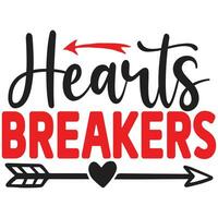 hearts breakers design vector