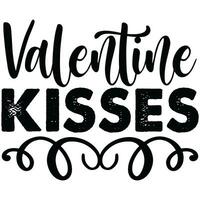 valentine kisses design vector