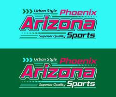 Arizona city racing typeface, for t-shirt, posters, labels, etc. vector