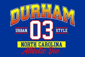 Durham norte carolina antiguo, para impresión en t camisas etc. vector