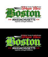 Boston urban style typeface vintage college, for print on t shirts etc. vector