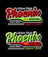 Phoenix typography design, for print on t shirts etc. vector