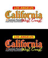 California urban style typeface vintage college, for print on t shirts etc. vector